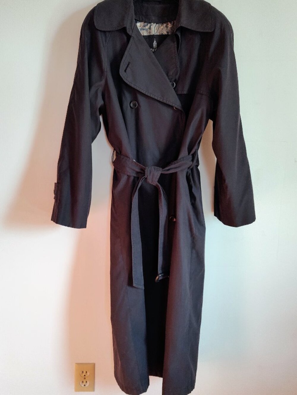 London Fog Black Trench Coat